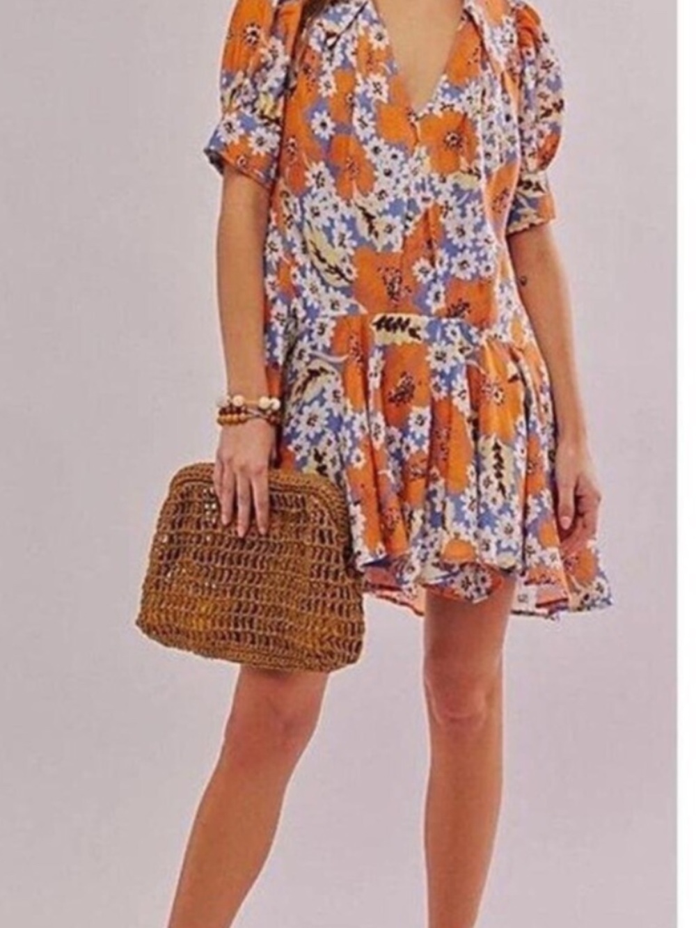 Free People Sugar Crush Mini Cobalt Combo Dress XS w/ Slip Lining (Q5-6E)